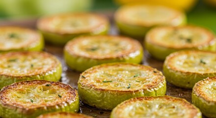 Roasted Zucchini Slices with Thyme