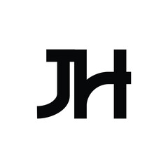 JH monogram logo design letter text name symbol monochrome logotype alphabet character simple logo