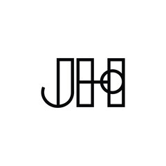 JH monogram logo design letter text name symbol monochrome logotype alphabet character simple logo