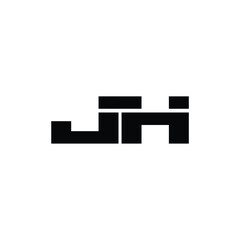 JH monogram logo design letter text name symbol monochrome logotype alphabet character simple logo