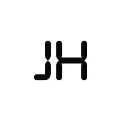 JH monogram logo design letter text name symbol monochrome logotype alphabet character simple logo