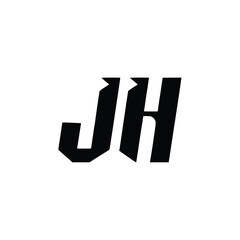 JH monogram logo design letter text name symbol monochrome logotype alphabet character simple logo