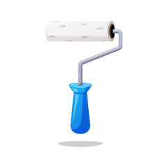 Paint roller tool vector isolated on white backrgound.