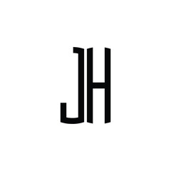 JH monogram logo design letter text name symbol monochrome logotype alphabet character simple logo