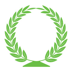 Black and green color floral logo vector design. 