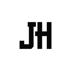 JH monogram logo design letter text name symbol monochrome logotype alphabet character simple logo