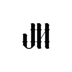 JH monogram logo design letter text name symbol monochrome logotype alphabet character simple logo