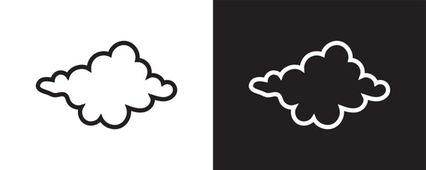 Obraz premium Cloud hand drawn icon set . Cloud symbol and logo. vector illustration EPS 10/AI