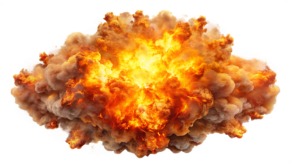 explosion of fire isolated on white background PNG