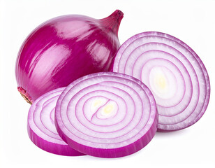 Fresh red onion, showcasing its vibrant color and layers