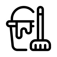 cleaning tools icon with line style, perfect for user interface projects