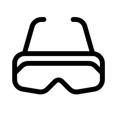 protective glasses icon with line style, perfect for user interface projects