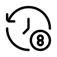 working hours icon with line style, perfect for user interface projects