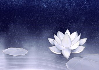 神秘的な蓮の背景イラスト