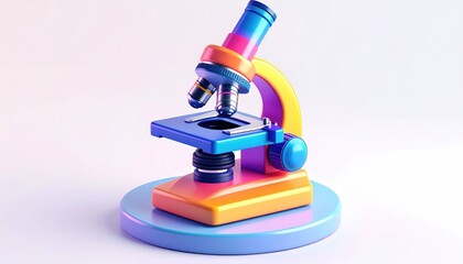 Colorful Microscope Illustration