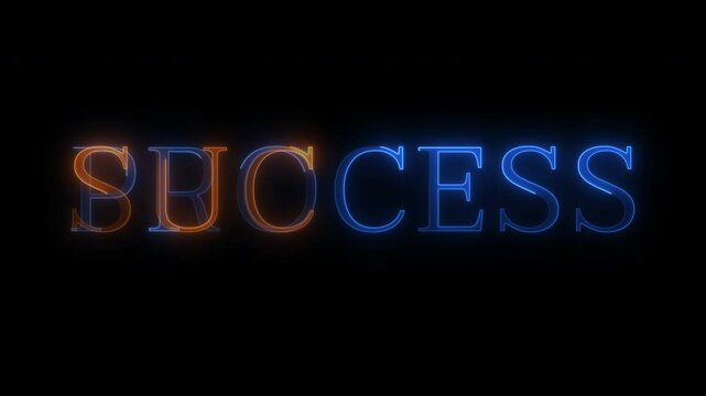 Personal development and career growth or change yourself. Success, strategy, solution, business and positive thinking concepts. Word changing from process to success on transparent background.