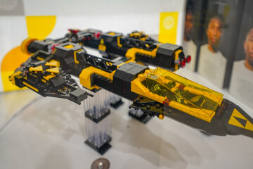 Fototapeta premium Budapest, Hungary , 04 04 2025 : Lego store and collections on display