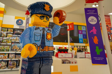 Fototapeta premium Budapest, Hungary , 04 04 2025 : Lego store and collections on display