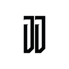 JJ monogram logo design letter text name symbol monochrome logotype alphabet character simple logo