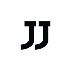 JJ monogram logo design letter text name symbol monochrome logotype alphabet character simple logo