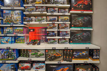 Fototapeta premium Budapest, Hungary , 04 04 2025 : Lego store and collections on display