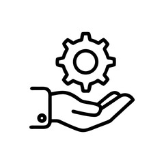 Obraz premium hand with gear