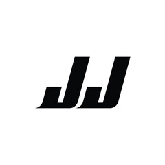 JJ monogram logo design letter text name symbol monochrome logotype alphabet character simple logo