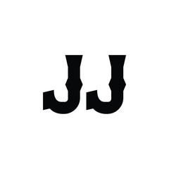 JJ monogram logo design letter text name symbol monochrome logotype alphabet character simple logo