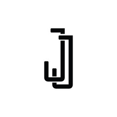 JJ monogram logo design letter text name symbol monochrome logotype alphabet character simple logo