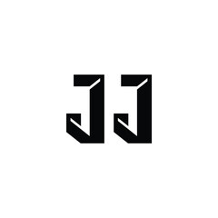 Obraz premium JJ monogram logo design letter text name symbol monochrome logotype alphabet character simple logo