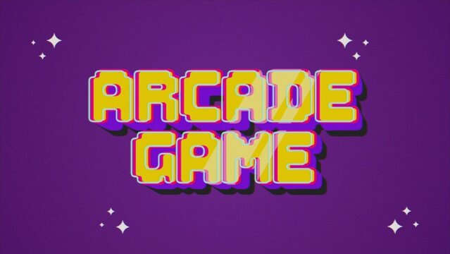 Retro Arcade Game Modern Flashy Title Intro