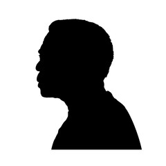 Silhouette of an elderly Black man – vector illustration.