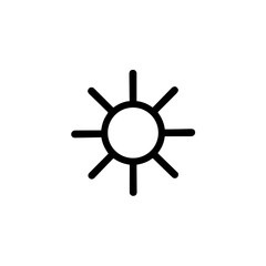 Obraz premium Simple solar energy icon on white background, renewable power concept