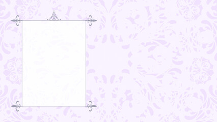 Fototapeta premium クラシカルな装飾の横長のフレーム背景