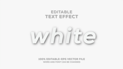 White Editable Text Effect design