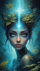 Fantasy Gemälde - Frauenportrait