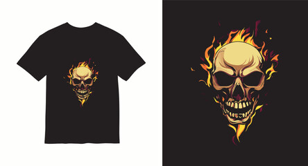 Fototapeta premium Graffiti skull graphic vector t-shirt design 