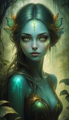 Fantasy Gemälde - Frauenportrait