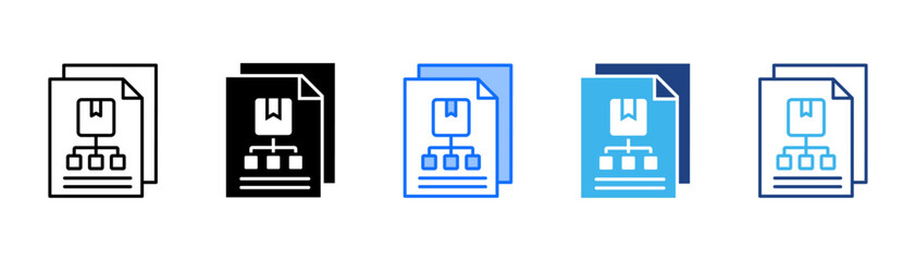 Allocation Icon Set With Multiple Style Collection 