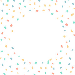 周りを囲む紙吹雪　カラフル