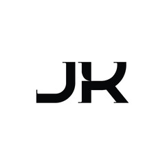JK monogram logo design letter text name symbol monochrome logotype alphabet character simple logo