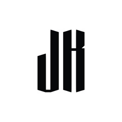 JK monogram logo design letter text name symbol monochrome logotype alphabet character simple logo