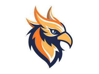 mythical bird head mascot logo style vector illustration