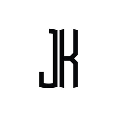 JK monogram logo design letter text name symbol monochrome logotype alphabet character simple logo