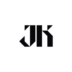 JK monogram logo design letter text name symbol monochrome logotype alphabet character simple logo