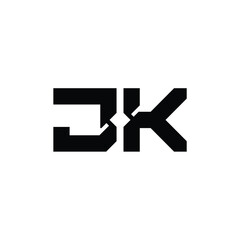JK monogram logo design letter text name symbol monochrome logotype alphabet character simple logo