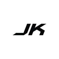 JK monogram logo design letter text name symbol monochrome logotype alphabet character simple logo