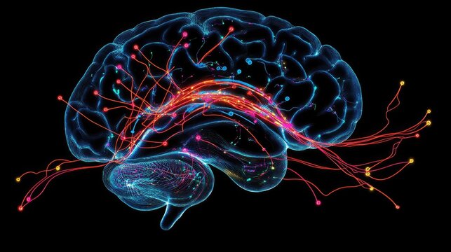 Neural connection map where signal pulses traverse a lattice of learning layers