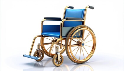 Fototapeta premium Wheelchair on White Background