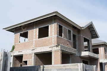 Construction site. Housing Estate Construction. Housing estate projects under construction. Construction of housing. Housing over supply concept